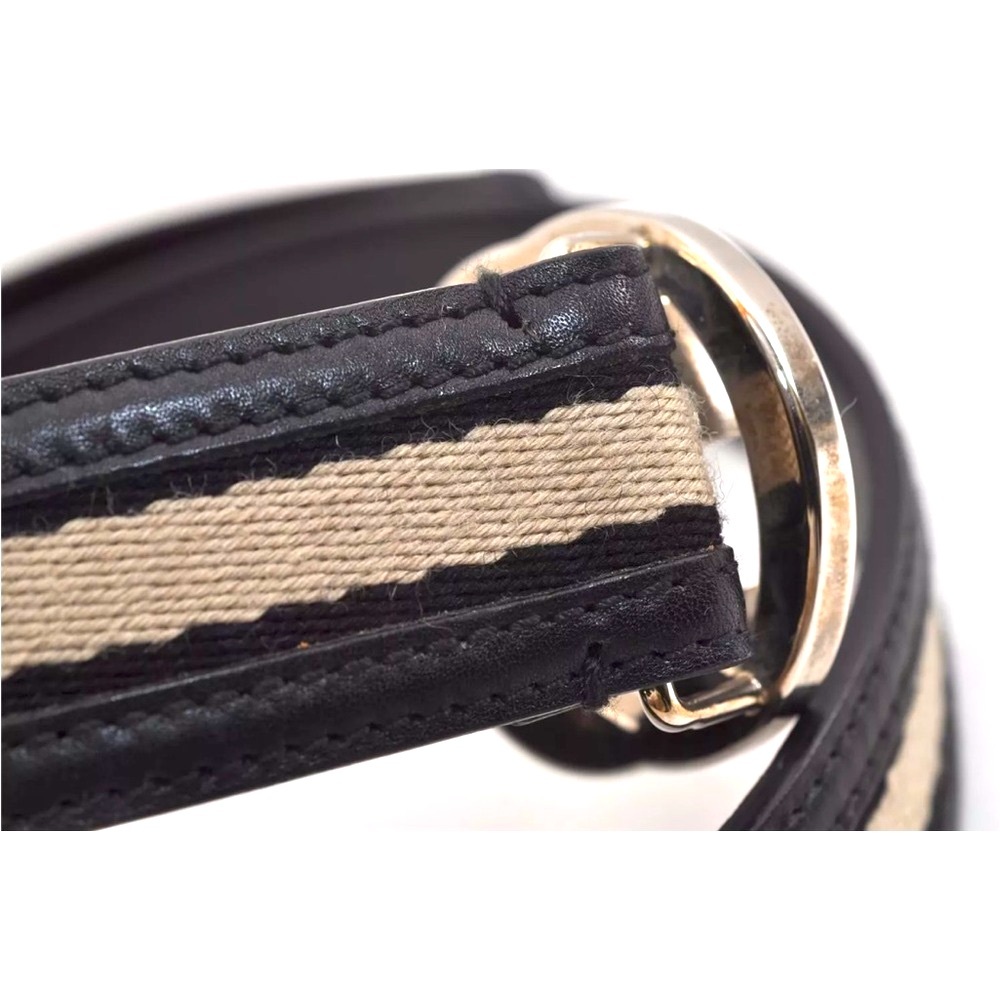 Gucci Black/Tan Belt Interlocking GGs EUC - Picture 5 of 9